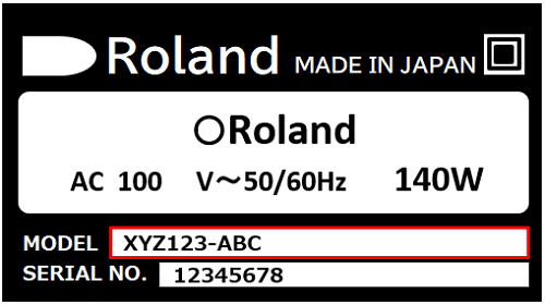 ローランド電子ピアノの製造番号