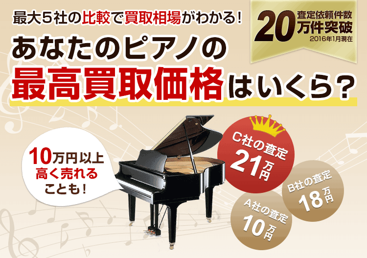 ピアノ買取センター 中古ピアノ買い取り査定 相場より高く売る方法を紹介